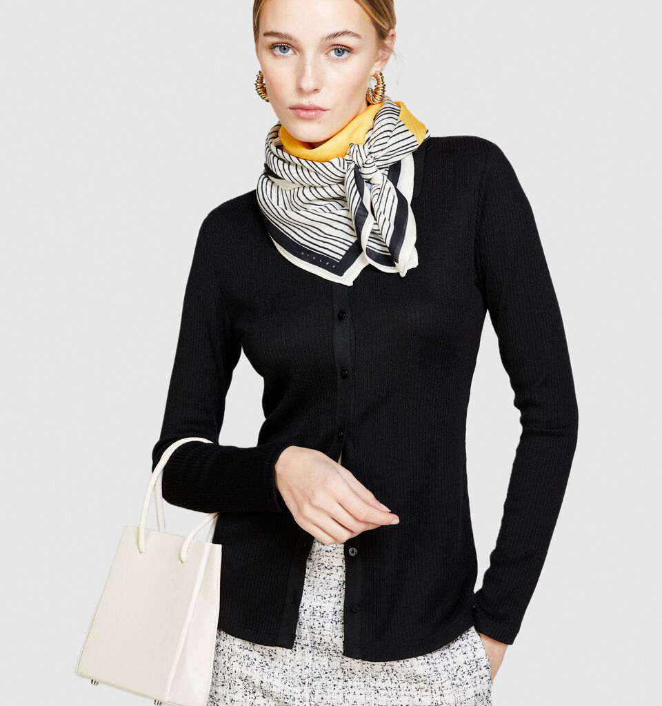 Printed scarf - null - Yellow | Sisley image number 3